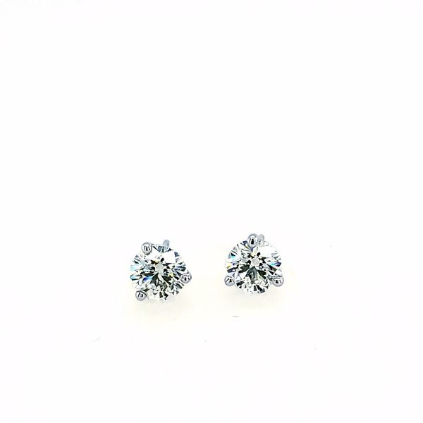 Hearts On Fire. White Gold Diamond Studs 3 Prong Saxons Fine Jewelers Bend, OR