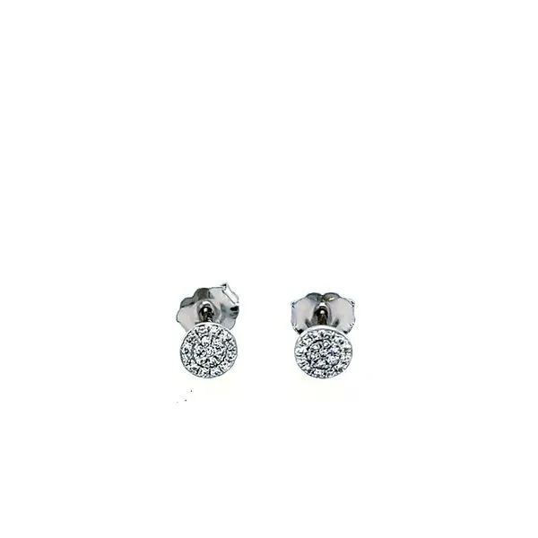 White Gold Pave Diamond Studs Saxons Fine Jewelers Bend, OR