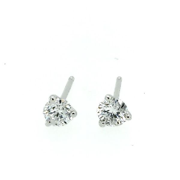 White Gold and Diamond 3 Prong Martini Studs Saxons Fine Jewelers Bend, OR