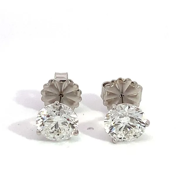 14 Karat White Gold Lab Grown Diamond Martini Studs Saxons Fine Jewelers Bend, OR