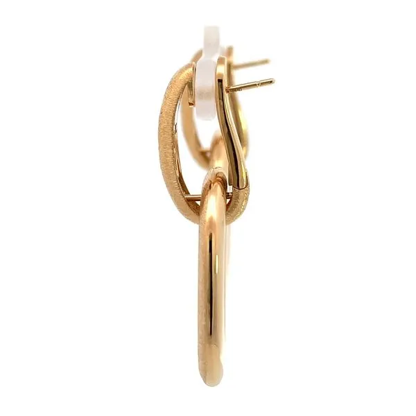 Roberto Coin. 18 Karat Yellow Gold Diamond Duchessa Satin Door Knocker Earrings Image 2 Saxons Fine Jewelers Bend, OR