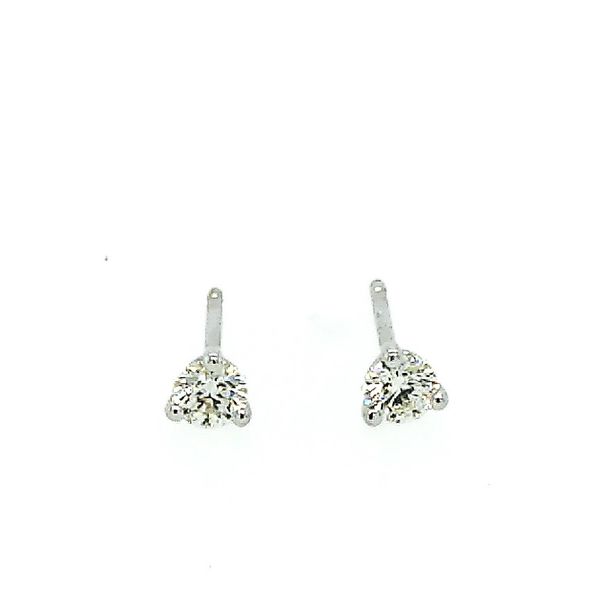 Hearts on Fire 18 Karat White Gold Stud Diamond Earrings Saxons Fine Jewelers Bend, OR