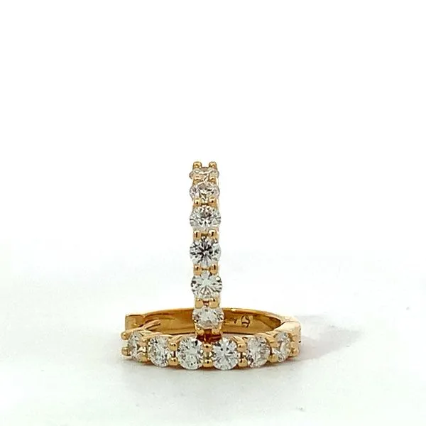 Hearts on Fire. 18 Karat Yellow Gold Diamond Mini Hoops Saxons Fine Jewelers Bend, OR