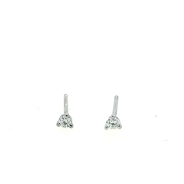 14 Karat White Gold Diamond Martini Stud Earrings Saxons Fine Jewelers Bend, OR