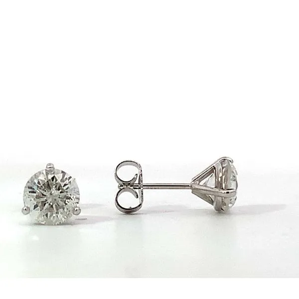 14 Karat White Gold Diamond Martini Studs Image 2 Saxons Fine Jewelers Bend, OR