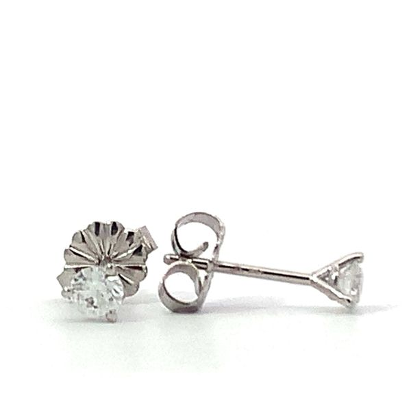 14 Karat White Gold Diamond Martini Stud Earrings Image 2 Saxons Fine Jewelers Bend, OR