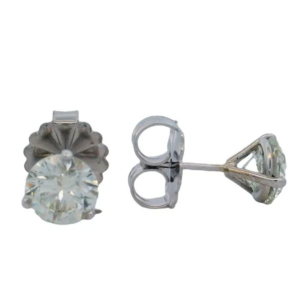 14 Karat White Gold Diamond Martini Studs Image 2 Saxons Fine Jewelers Bend, OR