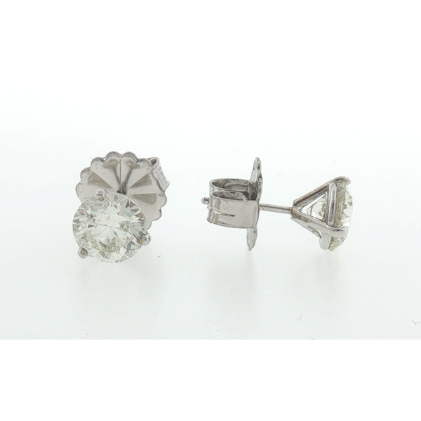 14 Karat White Gold Diamond Martini Studs Image 2 Saxons Fine Jewelers Bend, OR