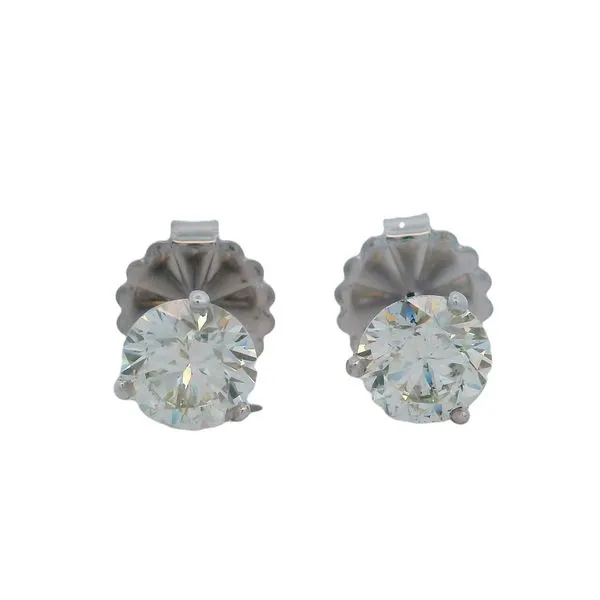 14 Karat White Gold Diamond Martini Studs Saxons Fine Jewelers Bend, OR