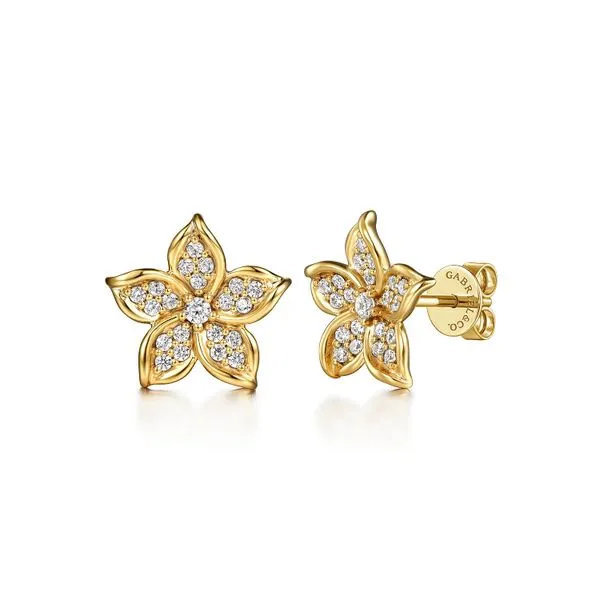 Gabriel and Co- Diamond Flower Studs
