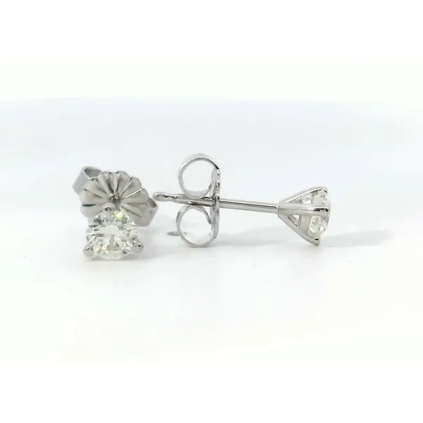 White Gold and Diamond 3 Prong Martini Studs Saxons Fine Jewelers Bend, OR