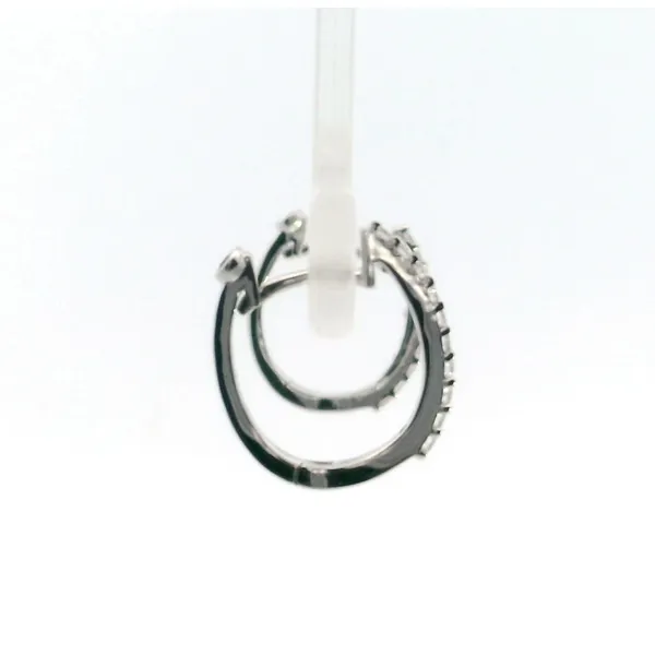 Roberto Coin. 18 Karat White Gold Diamond Baby Hoops