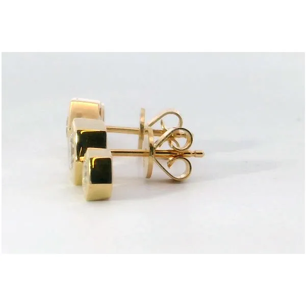 Diamond Hexagon Bezel Set Studs Image 2 Saxons Fine Jewelers Bend, OR