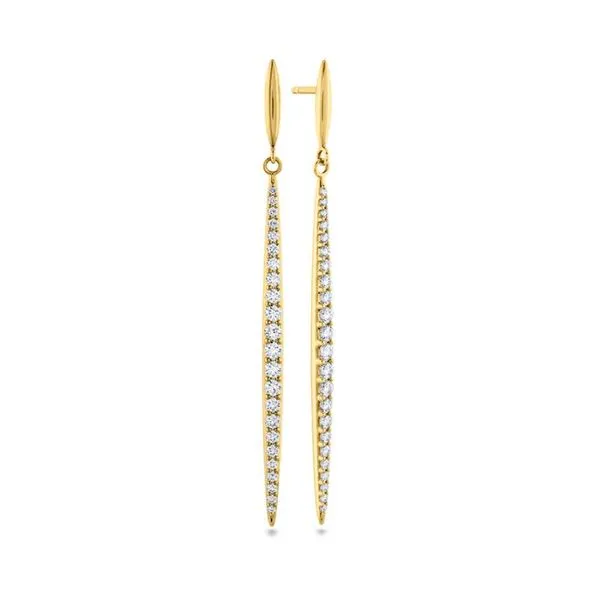 Hearts on Fire. 18 Karat Yellow Gold Classic Diamond Stilettos Drop Earrings Saxons Fine Jewelers Bend, OR