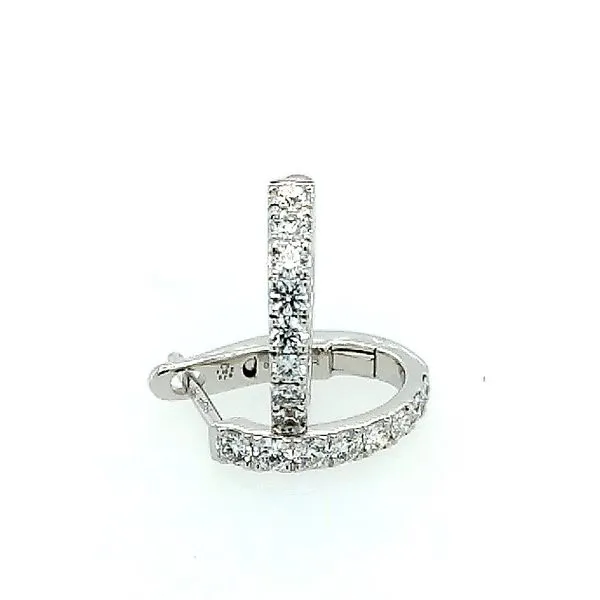 Hearts on Fire. 18 Karat White Gold Diamond Huggie Earrings Saxons Fine Jewelers Bend, OR