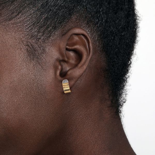 Gabriel & Co.14K Yellow Gold Diamond Earrings Image 2 Saxons Fine Jewelers Bend, OR