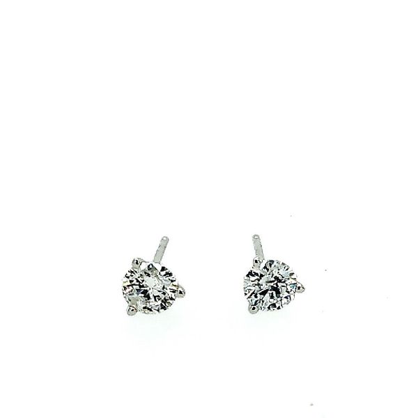 14 Karat White Gold Diamond Martini Studs Saxons Fine Jewelers Bend, OR
