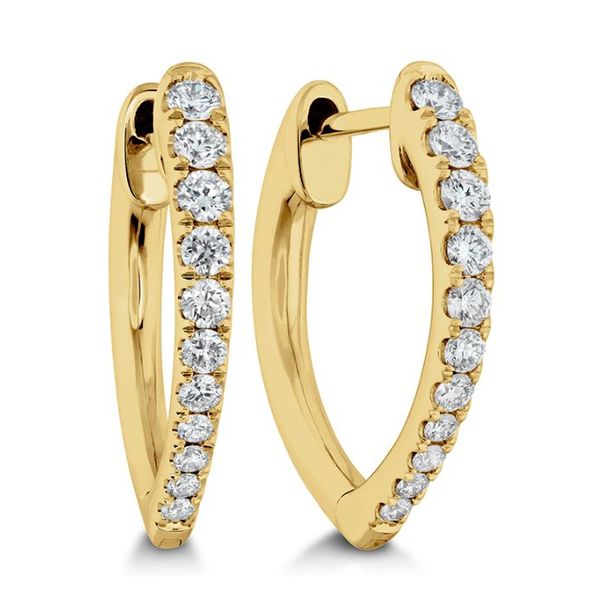18 Karat Yellow Gold Diamond Imperial Hoops Saxons Fine Jewelers Bend, OR
