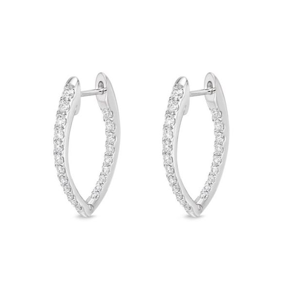 Memoire18K WG Diamond Imperial Hoops Saxons Fine Jewelers Bend, OR
