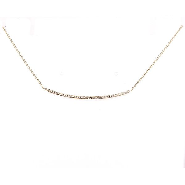 Saxons Diamond Curved Bar Necklace Saxons Fine Jewelers Bend, OR