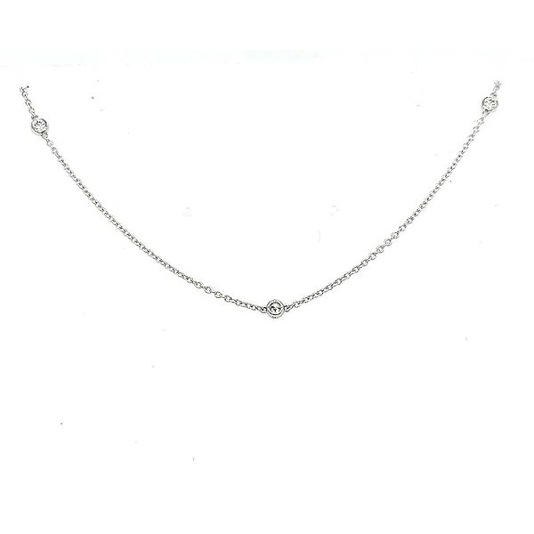 Hearts on Fire Diamond 5 Station Bezel Necklace Saxons Fine Jewelers Bend, OR