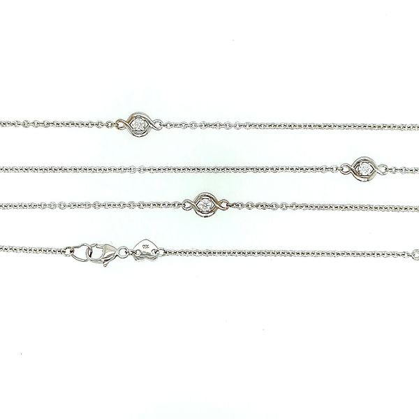 Hearts on Fire. 18 Karat White Gold Diamond Optima Station Necklace Saxons Fine Jewelers Bend, OR