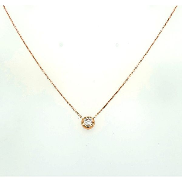 Roberto Coin. 18 Karat Rose Gold Diamond Station Necklace Saxons Fine Jewelers Bend, OR