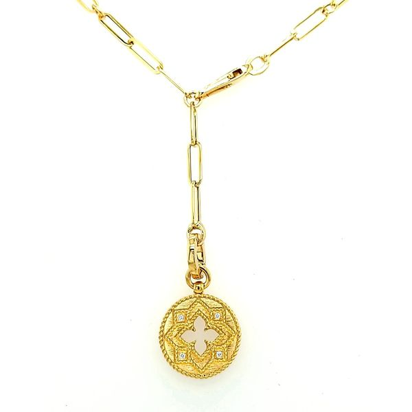 Roberto Coin. 18 Karat Yellow Gold Venetian Princess Medallian Paperclip Chain Saxons Fine Jewelers Bend, OR