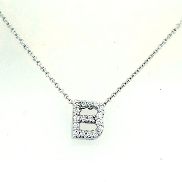 Roberto Coin. 18 Karat White Gold Diamond Pendant 