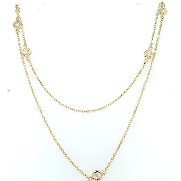 Hearts on Fire. 18 Karat Yellow Gold Diamond Necklace Saxons Fine Jewelers Bend, OR