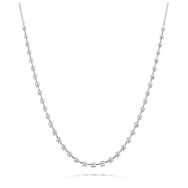 18 Karat White Gold Diamond Serena Station Necklace Saxons Fine Jewelers Bend, OR