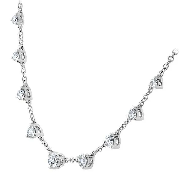 18 Karat Yellow Gold Diamond Essentials 9 Stone Necklace Image 2 Saxons Fine Jewelers Bend, OR