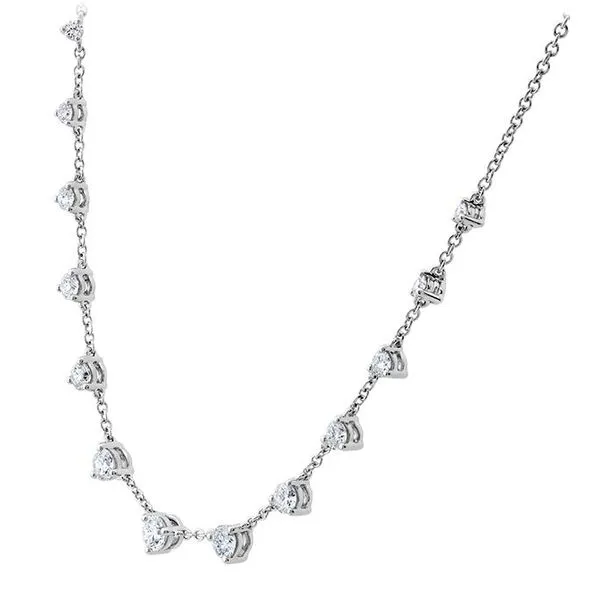 18 Karat White Gold Diamond Essentials 13 Stone Necklace Image 2 Saxons Fine Jewelers Bend, OR