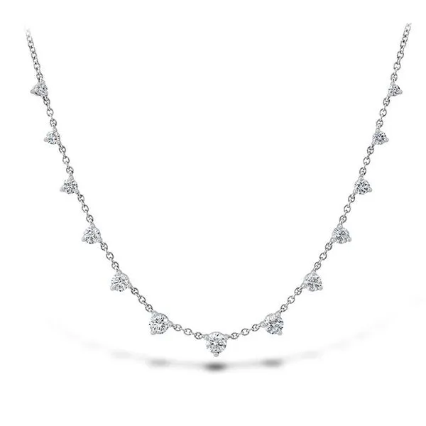 18 Karat White Gold Diamond Essentials 13 Stone Necklace Saxons Fine Jewelers Bend, OR