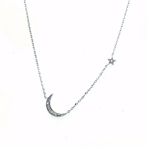 14K Crescent Moon Star Pendant Necklace Saxons Fine Jewelers Bend, OR