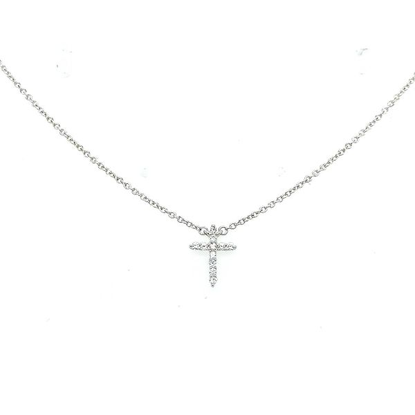 Hearts on Fire. Diamond Cross Pendant Necklace Image 3 Saxons Fine Jewelers Bend, OR