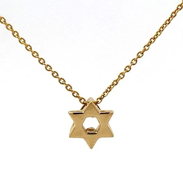 Roberto Coin. 18 Karat Yellow Gold Star of David Pendant Nec Saxons Fine Jewelers Bend OR