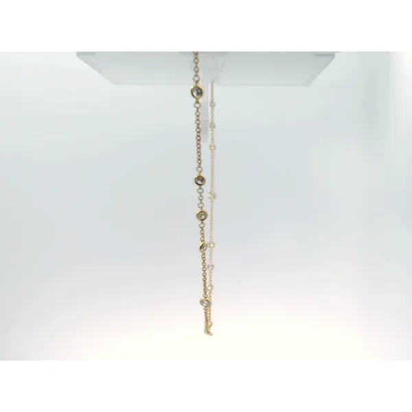 18 Karat Yellow Gold Diamond Cascade 16 Stone Necklace Image 2 Saxons Fine Jewelers Bend, OR