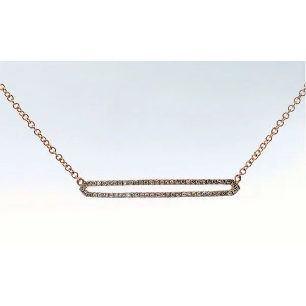 Rose gold bar pendant sale