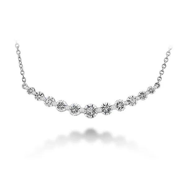 18 Karat White Gold Diamond Smile Necklace Saxons Fine Jewelers Bend, OR