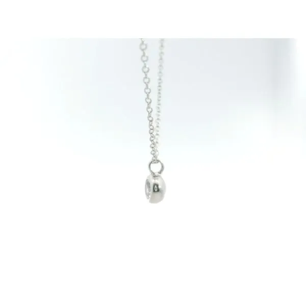 Gabriel & Co.14K WG White Sapphire Bezel Pendant