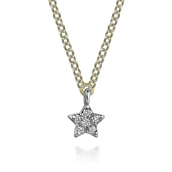 Gabriel & Co. 14 Karat White Gold/Yellow Gold Diamond Sta...