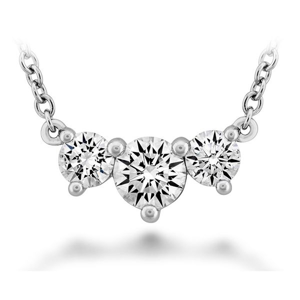 18 Karat White Gold Diamond Trinity Medium Pendant Saxons Fine Jewelers Bend, OR