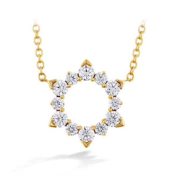 Hearts on Fire. 18 Karat Yellow Gold Aerial Eclipse Pendant Saxons Fine Jewelers Bend, OR