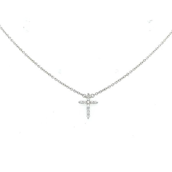 Hearts on Fire. Diamond Cross Pendant Necklace Image 3 Saxons Fine Jewelers Bend, OR