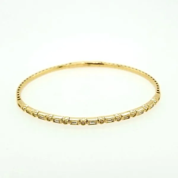 Yellow Gold and Diamond Wire Bracelet Saxons Fine Jewelers Bend, OR