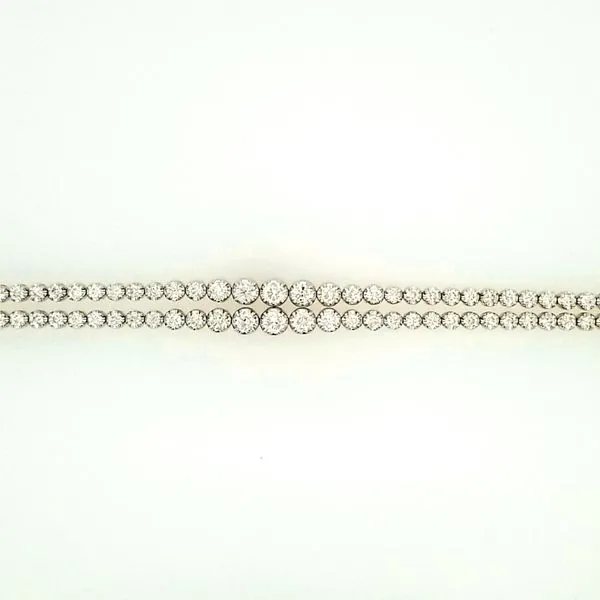 18 Karat White Gold Diamond Double Bracelet Saxons Fine Jewelers Bend, OR