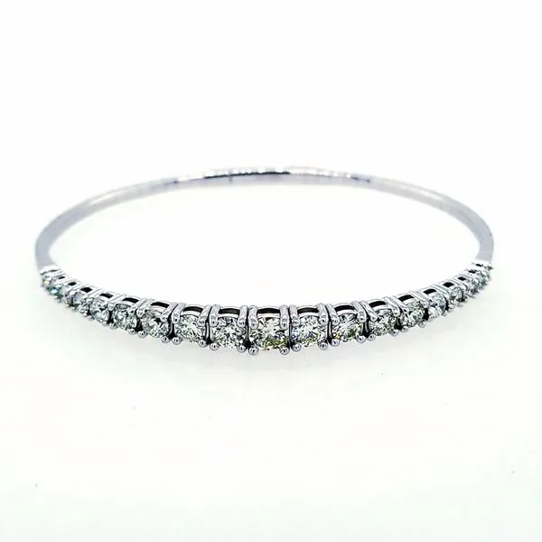 White Gold Diamond Titanium Wire Flexible Bangle Saxons Fine Jewelers Bend, OR