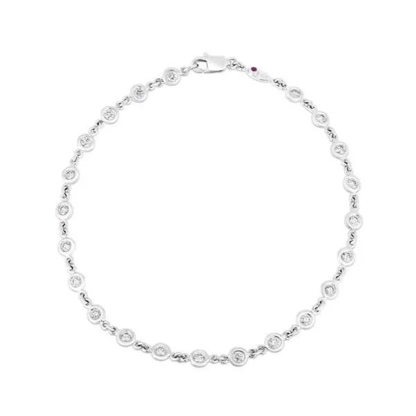 Roberto Coin. 18 Karat White Gold Diamond Station Bracelet Saxons Fine Jewelers Bend, OR