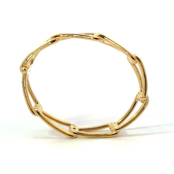 Roberto Coin. 18 Karat Yellow Gold Diamond Cialoma Bangle Image 2 Saxons Fine Jewelers Bend, OR